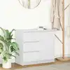 Image de vidaXL Buffet avec tiroir blanc 71x35x65 cm bois d'ingénierie