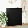 Image de vidaXL Buffet avec tiroir chêne noir 71x35x84 cm bois d'ingénierie