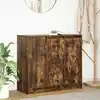 Image de vidaXL Buffet chêne fumé 85x34x76 cm bois d'ingénierie