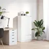 Image de vidaXL Armoire avec tiroir blanc 55,5x34x119,5 cm bois d'ingénierie