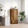 Image de vidaXL Armoire avec tiroir vieux bois 55,5x34x119,5 cm bois ingénierie