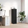 Image de vidaXL Buffet haut chêne noir 29,5x34x119,5 cm bois d'ingénierie