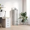 Image de vidaXL Buffet haut gris béton 29,5x34x119,5 cm bois d'ingénierie