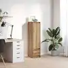 Image de vidaXL Buffet haut chêne artisanal 29,5x34x119,5 cm bois d'ingénierie
