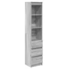 Image de VidaXL Buffet sonoma gris 37,5x35x180 cm bois d'ingénierie, armoire, armoire latérale, armoire de rangement haute, armoire de rangement, armoire haute