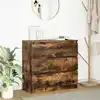 Image de vidaXL Buffet chêne fumé 80x35x76 cm bois d'ingénierie