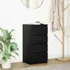 Image de vidaXL Buffet chêne noir 37,5x35x76 cm bois d'ingénierie