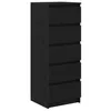 Image de vidaXL Buffet avec tiroirs chêne noir 37,5x35x99 cm bois d'ingénierie