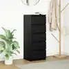 Image de vidaXL Buffet avec tiroirs chêne noir 37,5x35x99 cm bois d'ingénierie