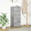Image de vidaXL Buffet avec tiroirs gris béton 37,5x35x99 cm bois d'ingénierie