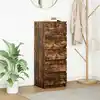 Image de vidaXL Buffet avec tiroirs chêne fumé 37,5x35x99 cm bois d'ingénierie