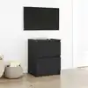 Image de vidaXL Meuble TV noir 40x35x54 cm bois d'ingénierie