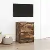 Image de vidaXL Meuble TV chêne fumé 40x35x54 cm bois d'ingénierie