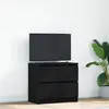 Image de vidaXL Meuble TV noir 60x35x54 cm bois d'ingénierie