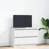 Image de vidaXL Meuble TV blanc 80x35x54 cm bois d'ingénierie