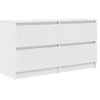 Image de vidaXL Meuble TV blanc 100x35x54 cm bois d'ingénierie