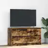 Image de vidaXL Meuble TV chêne fumé 100x35x54 cm bois d'ingénierie