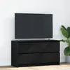 Image de vidaXL Meuble TV noir 100x35x54 cm bois d'ingénierie