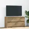Image de vidaXL Meuble TV chêne artisanal 100x35x54 cm bois d'ingénierie