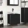 Image de vidaXL Meuble de salle de bain lavabo tiroirs chêne noir 60x34,5x60 cm