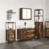 Image de vidaXL Ensemble de mobilier de salle de bain 3 pcs Chêne fumé