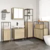 Image de vidaXL Ensemble de mobilier de salle de bain avec étagère 5 pcs Beige