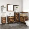 Image de vidaXL Ensemble de mobilier de salle de bain avec étagère 5 pcs Marron