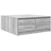 Image de vidaXL Table basse avec tiroirs sonoma gris 100x100x40 cm