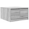 Image de vidaXL Table basse avec tiroirs sonoma gris 70,5x70x40 cm