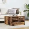 Image de vidaXL Table basse avec tiroirs vieux bois 70,5x70x40 cm