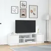 Image de vidaXL Meuble TV blanc 188,5x41x50 cm bois d'ingénierie