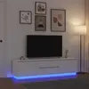 Image de vidaXL Meuble TV avec lumières LED blanc 193,5x41x50 cm