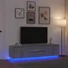 Image de vidaXL Meuble TV avec lumières LED sonoma gris 193,5x41x50 cm