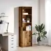 Image de vidaXL Buffet haut vieux bois 50x35x180 cm bois d'ingénierie