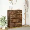 Image de vidaXL Buffet chêne fumé 80x35x99 cm bois d'ingénierie
