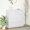 Image de vidaXL Buffet blanc 100x35x99 cm bois d'ingénierie
