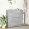 Image de vidaXL Buffet gris béton 100x35x99 cm bois d'ingénierie