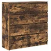 Image de vidaXL Buffet chêne fumé 100x35x99 cm bois d'ingénierie