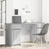 Image de vidaXL Bureau Sonoma gris 140 x 49 x 76 cm Bois d'ingénierie