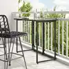 Image de vidaXL Table de jardin pliante noir 90 x 51 x 75 cm polyrotin