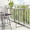Image de vidaXL Table de jardin pliante gris 90 x 51 x 75 cm polyrotin