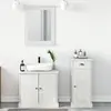 Image de vidaXL Ensemble de mobilier de salle de bain 3 pièces Blanc antique