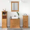 Image de vidaXL Ensemble de mobilier de salle de bain VIGO 4 pc Marron miel