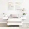 Image de vidaXL Cadre de lit sans matelas blanc 90x190 cm bois d'ingénierie