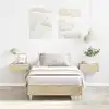 Image de vidaXL Cadre de lit sans matelas chêne sonoma 75x190 cm