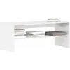 Image de vidaXL Meuble TV Blanc brillant 100 x 40 x 40 cm Aggloméré
