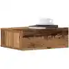 Image de vidaXL Table de chevet flottante vieux bois bois d'ingénierie