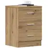 Image de vidaXL Tables de chevet 2 pcs chêne artisanal 38x35x55 cm