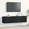 Image de vidaXL Meuble TV chêne noir 120x30x30,5 cm bois d'ingénierie