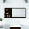 Image de vidaXL Armoire de salle de bain avec miroir en chêne noir 90 x 11 x 45 cm Bois d'ingénierie